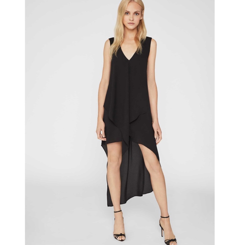 BCBGMAXAZRIA TARA CASCADE RUFFLE DRESS - Picture 3 of 15